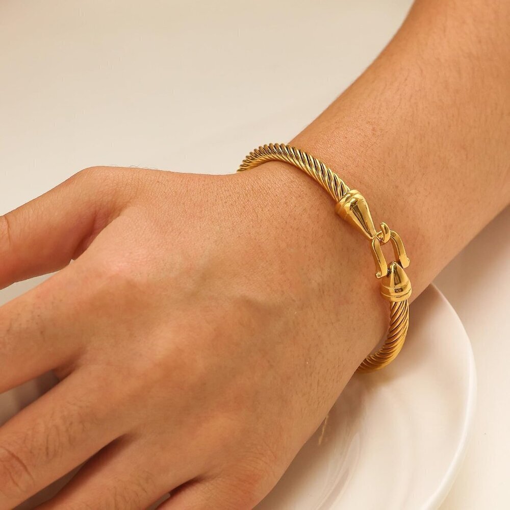 Love Friendship Bracelet Stainless Steel Gold Silver Zirconia for Women Gift - Picture 7 of 7